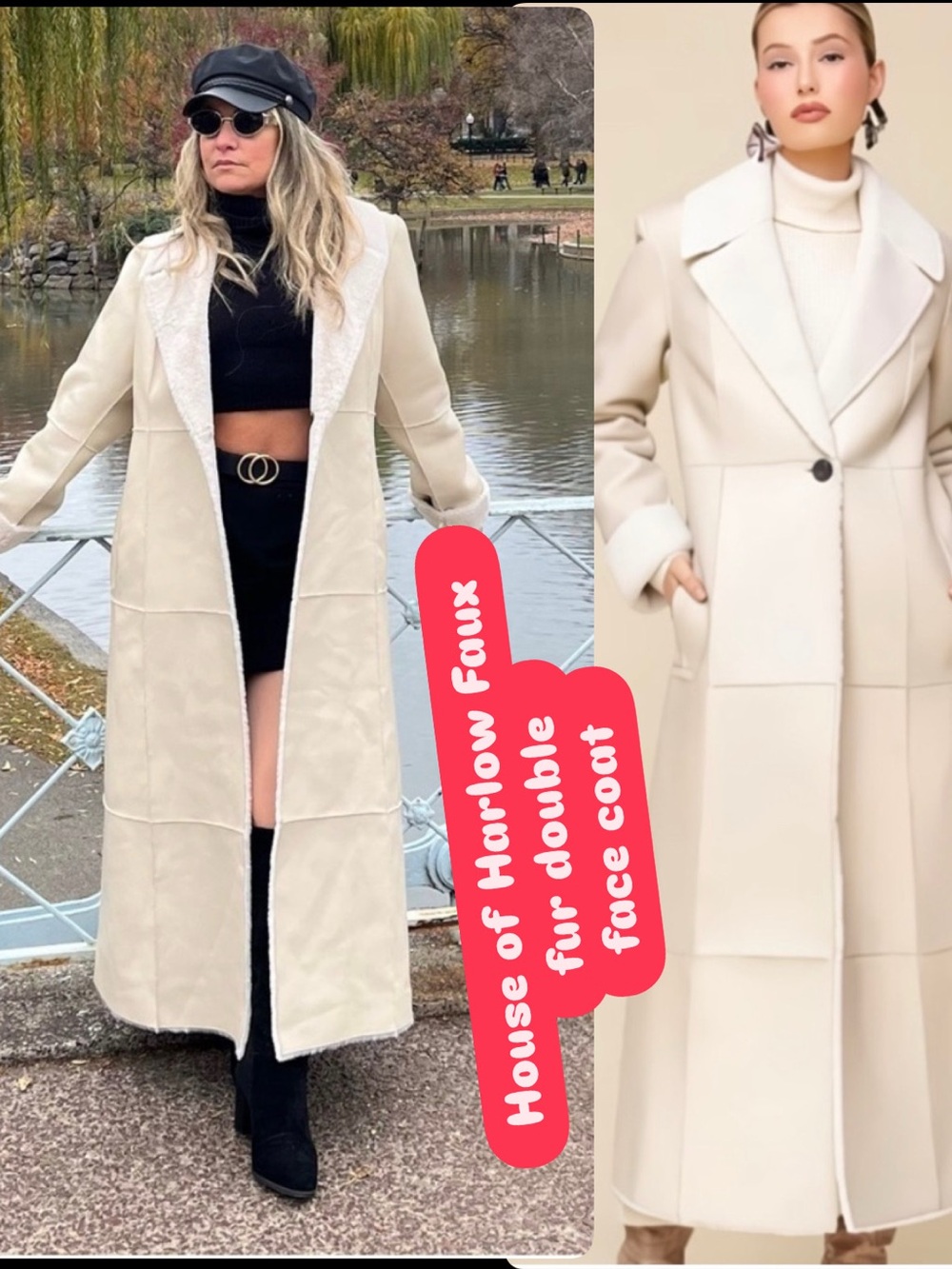 NEW ! HOUSE of HARLOW FAUX FUR DOUBLE FAC COAT
🚨firm price